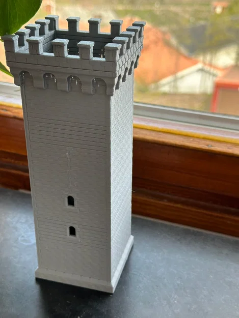 Mô hình tháp lâu đài cổ điển (Castle Tower) dễ in 3D - Image 3