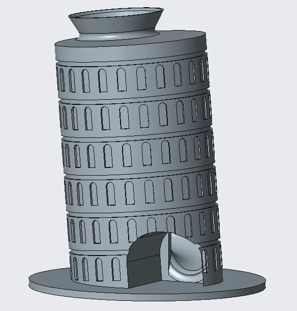 Tháp nghiêng Pisa Dice Tower - Mô hình đổ xúc xắc 3D độc đáo - Image 1