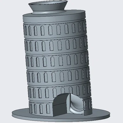 Tháp nghiêng Pisa Dice Tower - Mô hình đổ xúc xắc 3D độc đáo