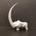 Mô hình tượng tê giác (Stylized Rhino) - Giá đỡ nhẫn in 3D nghệ thuật - Thumbnail 3