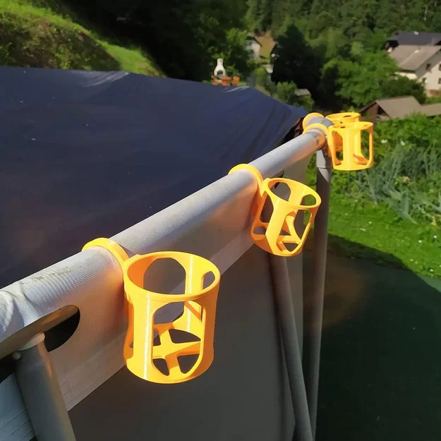Giá treo ly nước cho hồ bơi Intex (Intex pool jugs) tự in 3D - Image 1