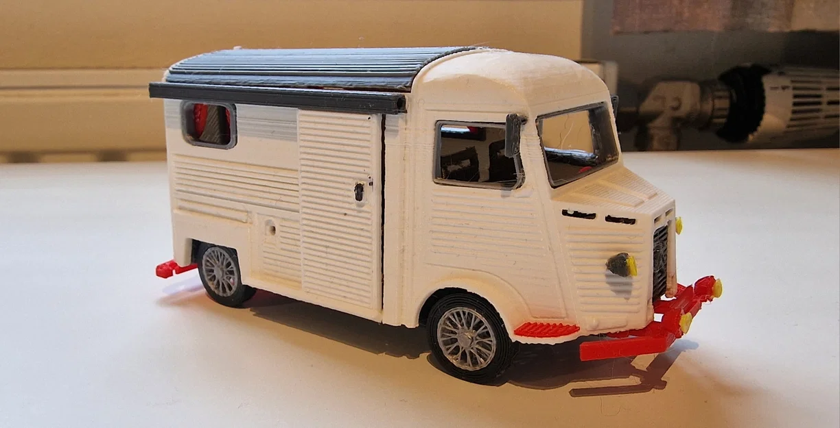 Mô hình xe cắm trại Citroen Type H 1952 in 3D tỉ lệ 1:34 - Image 9