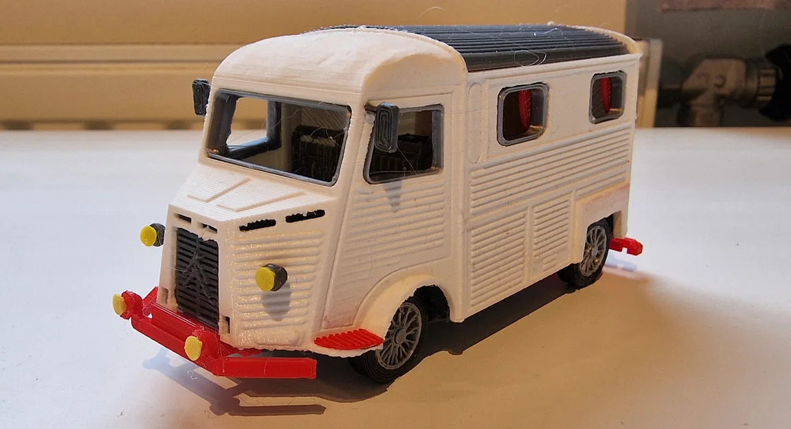 Mô hình xe cắm trại Citroen Type H 1952 in 3D tỉ lệ 1:34 - Image 10