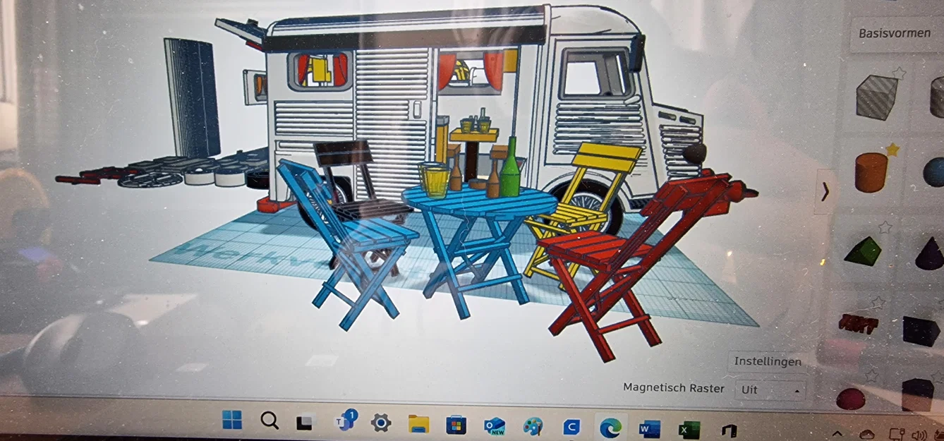 Mô hình xe cắm trại Citroen Type H 1952 in 3D tỉ lệ 1:34 - Image 12