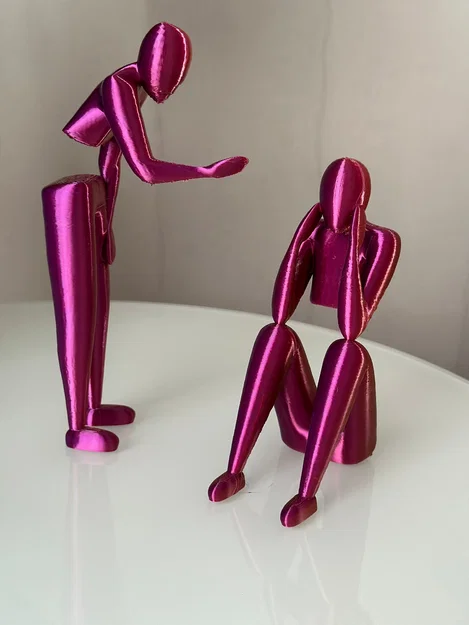 Mô hình 3D cặp đôi tâm trạng - Decor nghệ thuật tối giản - Image 4