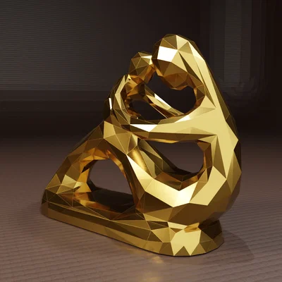 Tượng low poly Mẹ và Bé - Ngày của Mẹ
