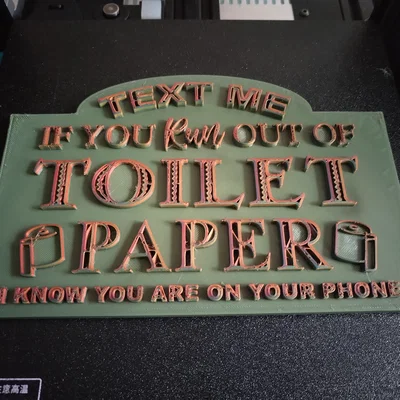 Bảng Toilet Paper Hài Hước – Thêm Chút Vui Cho Phòng Tắm!