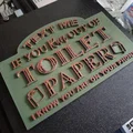 Bảng Toilet Paper Hài Hước – Thêm Chút Vui Cho Phòng Tắm! - Thumbnail 2