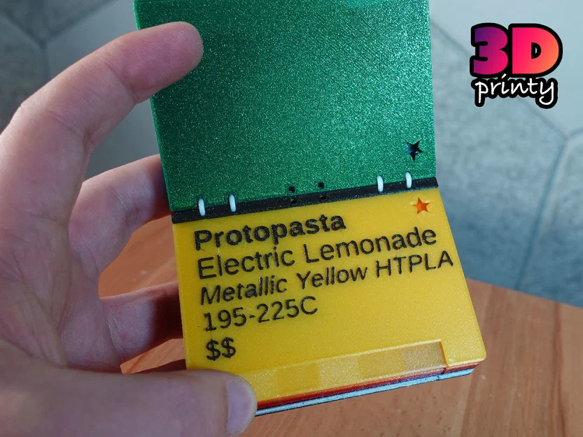 Sổ Mẫu Filament (Filament Swatch Book) - OpenSCAD - Image 2