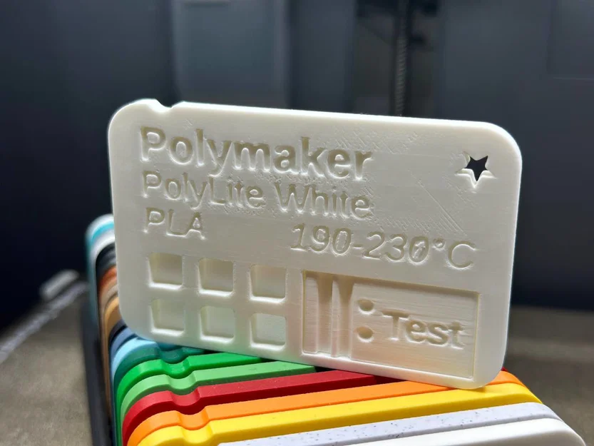 Thẻ mẫu Filament cho hộp của Zapador (có Star & nhiệt độ) - Image 3