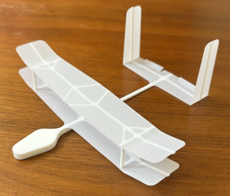 Flying Biplane v5 – Máy bay hai tầng cánh mini ném trong nhà - Image 1