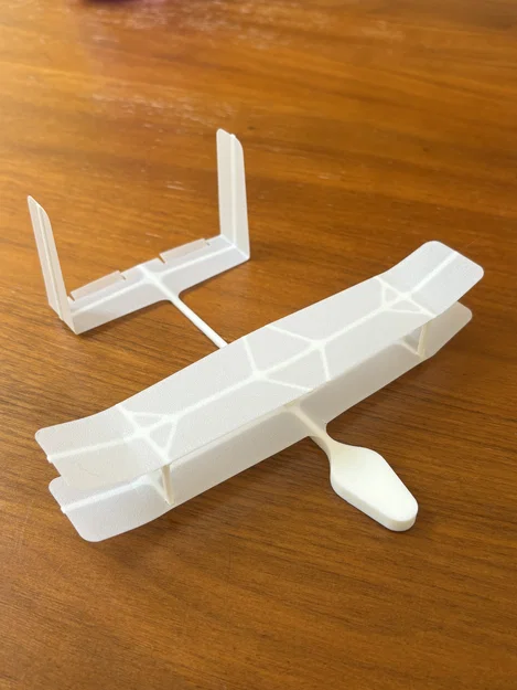 Flying Biplane v5 – Máy bay hai tầng cánh mini ném trong nhà - Image 3