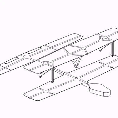 Flying Biplane v5 – Máy bay hai tầng cánh mini ném trong nhà