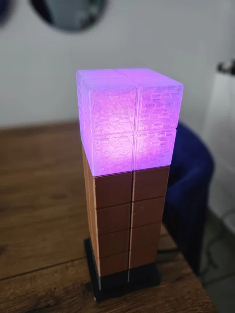 Đuốc Minecraft gắn bóng E27 (treo tường hoặc để bàn) - Image 5