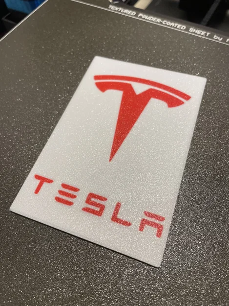 Test logo Tesla MMU3 – inlay printing - Image 1