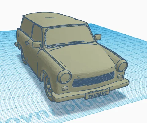 Mô hình 3D xe cổ Trabant 601 Combi chi tiết đẹp mắt - Image 1