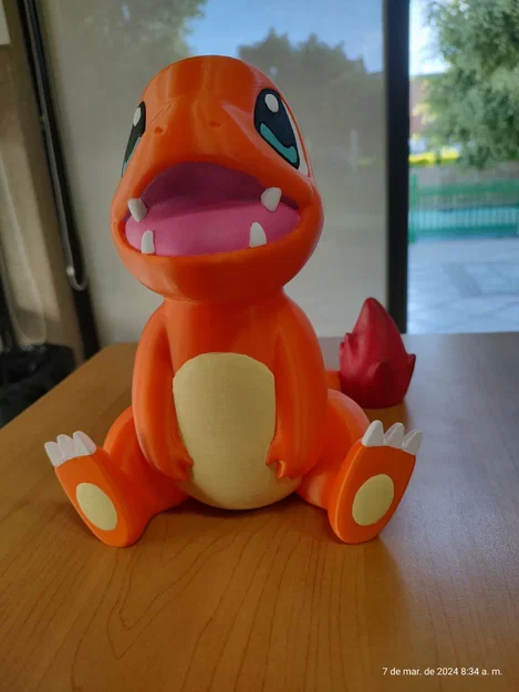 Mô hình heo đất Charmander in 3D: Hướng dẫn chi tiết không cần support - Image 2