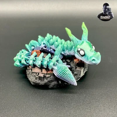 Rồng Duyên Dáng (Articulated) – Print in Place – No Supports – Flexi Fantasy