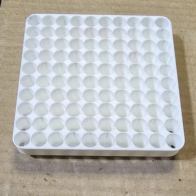 Khay in 3D đựng đạn 9mm 100 viên (Insert 120x120mm)