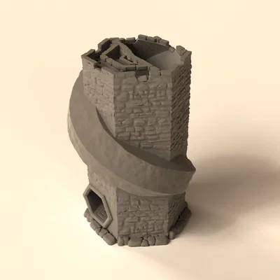 Tháp Đổ Xúc Xắc Castellated (Castellated Dice Tower)