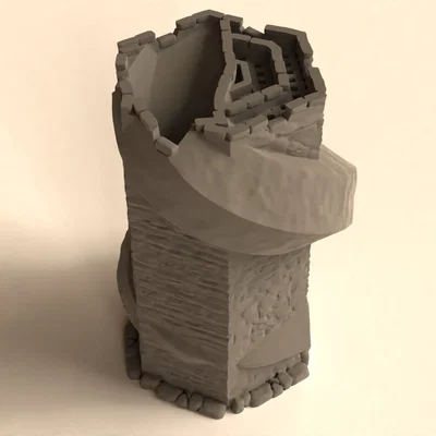 Tháp Đổ Xúc Xắc Castellated (Castellated Dice Tower)