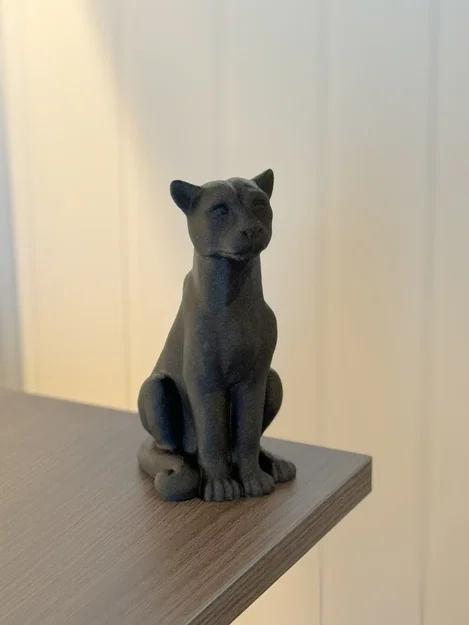 Mô hình chú mèo ngồi 3D nghệ thuật - Trang trí bàn làm việc tối giản - Image 1