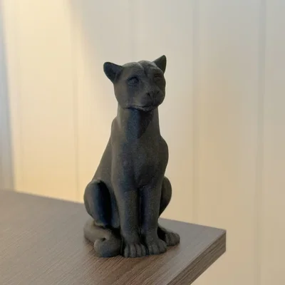 Mô hình chú mèo ngồi 3D nghệ thuật - Trang trí bàn làm việc tối giản