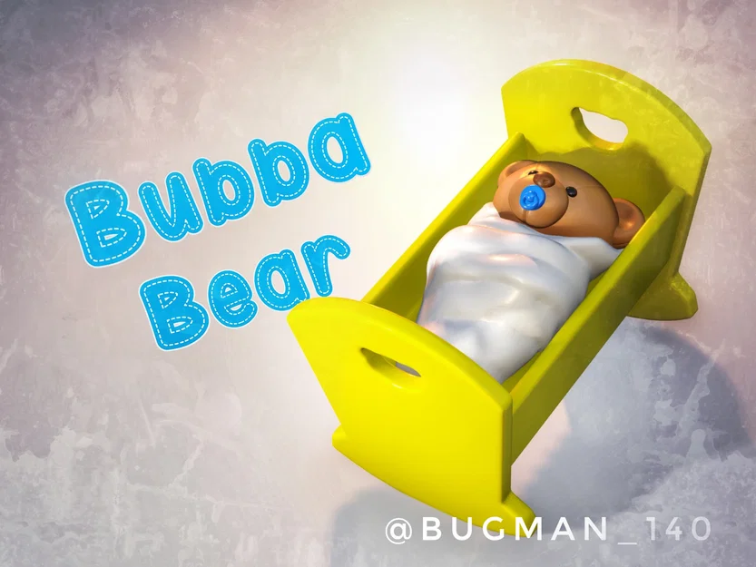 Bubba Bear – Gấu con dễ thương nằm nghỉ trong nôi bập bênh - Image 1