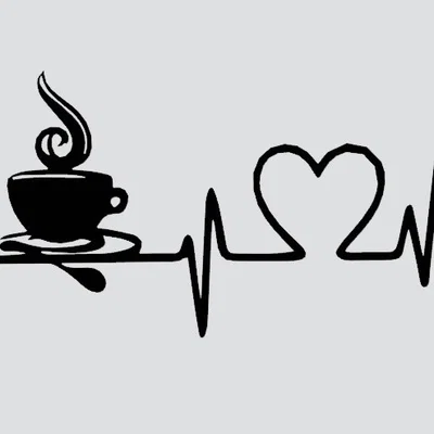 Mô hình trang trí tường hình nhịp tim cà phê (Coffee Wall Art 3D)