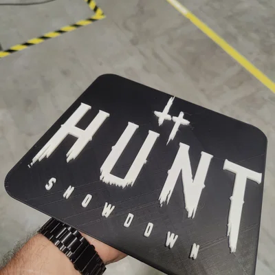 Mô hình trang trí logo Hunt Showdown in 3D cho game thủ