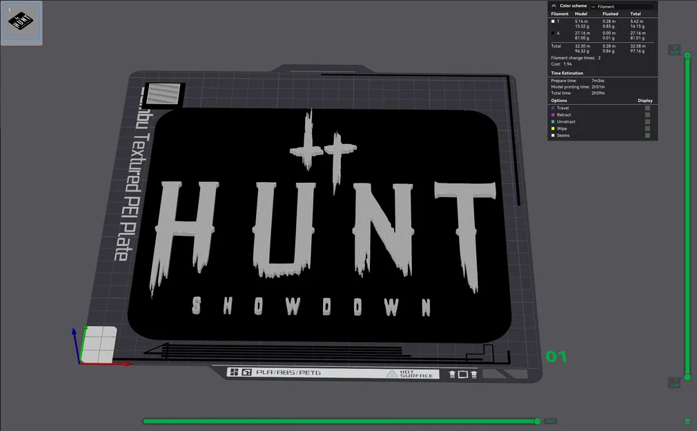 Mô hình trang trí logo Hunt Showdown in 3D cho game thủ - Image 3