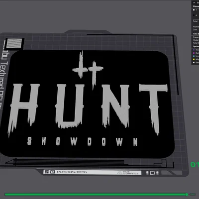 Mô hình trang trí logo Hunt Showdown in 3D cho game thủ