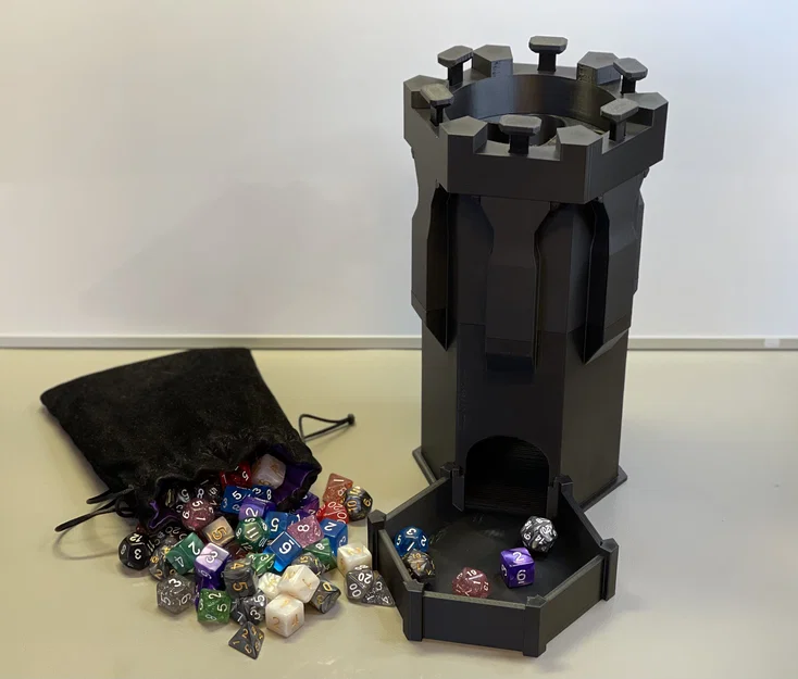 Dice Tower “Press to roll” – 3 kích cỡ - Image 1