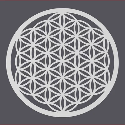 Mô hình treo tường Flower of Life - Hoa Sự Sống in 3D tinh tế
