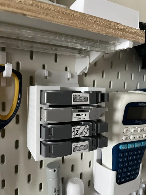 Giá treo 4 hộp mực in nhãn Brother cho bảng IKEA Skadis - Image 1