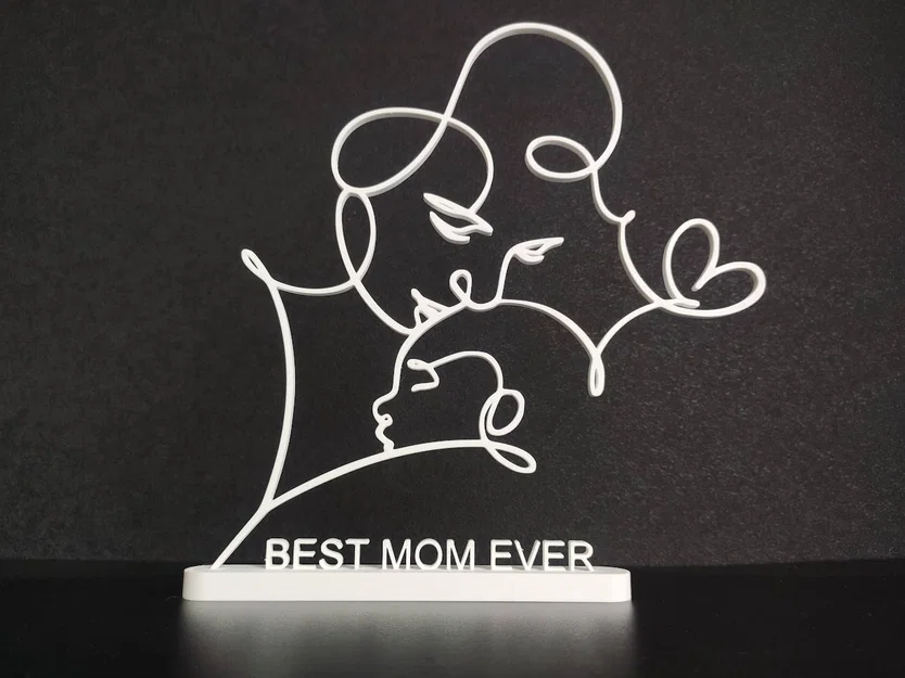 Loving Mom – Silhouette Mẹ và Bé - Image 1