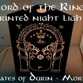Đèn ngủ LOTR Doors of Durin (Moria) cao 8in, có liner & lỗ thoát sáng - Thumbnail 1