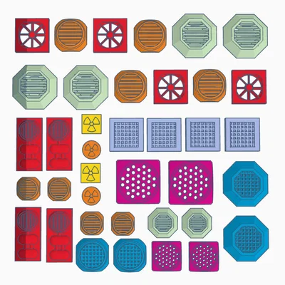 Bộ sưu tập lỗ thông hơi & lưới tản nhiệt cho mô hình 3D (Vents & Grilles)