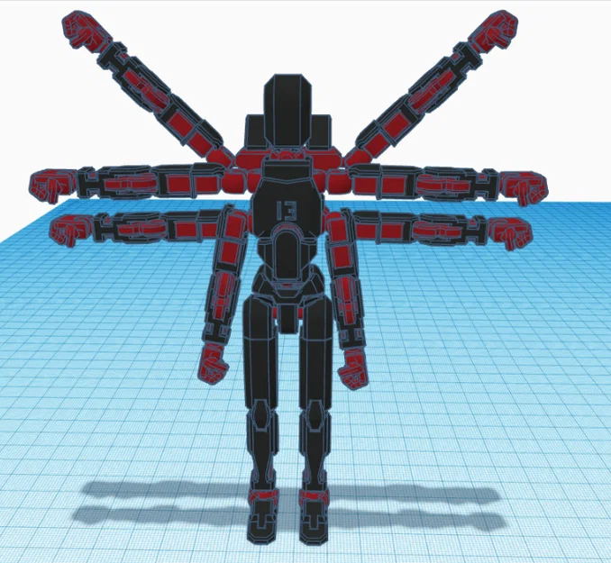 Mô hình Dummy 13 8 tay (8 armed monstrosity) độc đáo cho người mê in 3D - Image 1