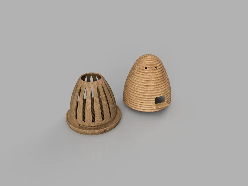 Mô hình tổ ong mini trang trí sân vườn (Small Bee Hive) in 3D - Image 1