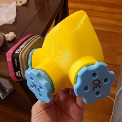 Van thở ra 1 chiều in gần như toàn bộ, ren NATO (40mm) cho respirator