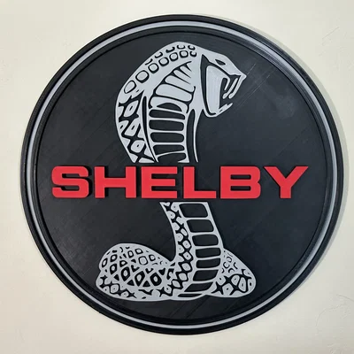 Mô hình trang trí 3D Shelby Logo v2 (Cobra) cực chất