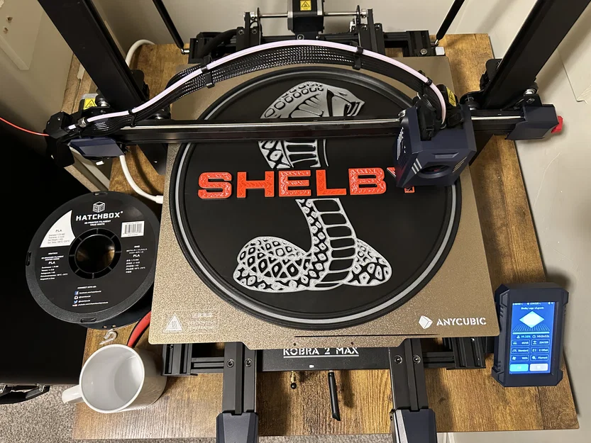 Mô hình trang trí 3D Shelby Logo v2 (Cobra) cực chất - Image 2