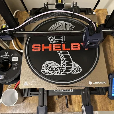 Mô hình trang trí 3D Shelby Logo v2 (Cobra) cực chất