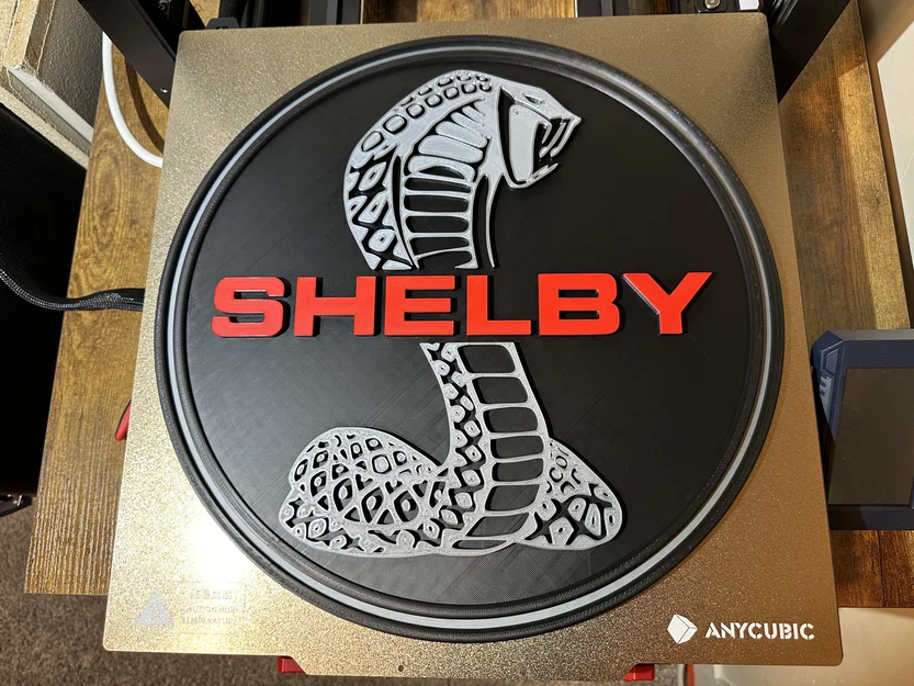 Mô hình trang trí 3D Shelby Logo v2 (Cobra) cực chất - Image 3
