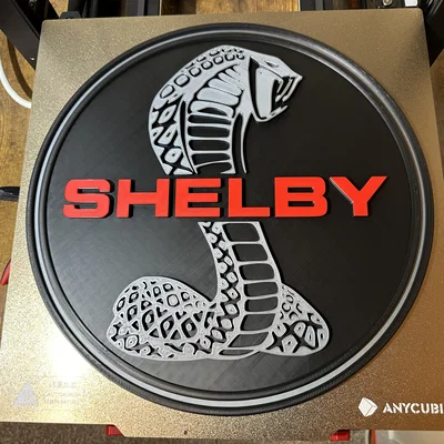 Mô hình trang trí 3D Shelby Logo v2 (Cobra) cực chất
