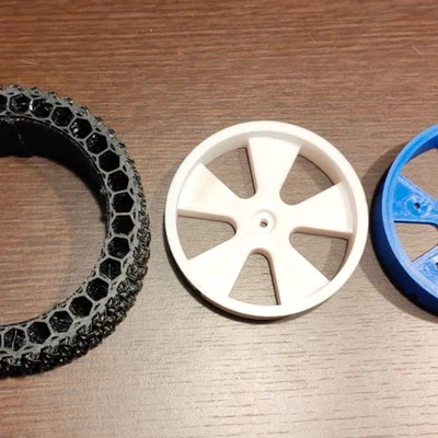 Lốp airless & mâm RC (hex 12mm) cho Tarmo5 (2 kích cỡ)