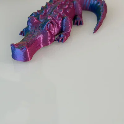 Mô hình cá sấu 3D trang trí độc đáo cho góc làm việc