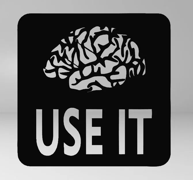 Tranh treo tường 3D hình bộ não 'Use It' trang trí độc đáo - Image 2