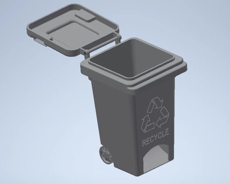 Tháp đổ xúc xắc hình thùng rác tái chế (Recyclingbin Dice Tower) - Image 1